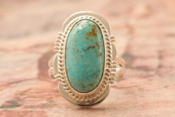 Genuine Number 8 Mine Turquoise Sterling Silver Native American Ring
